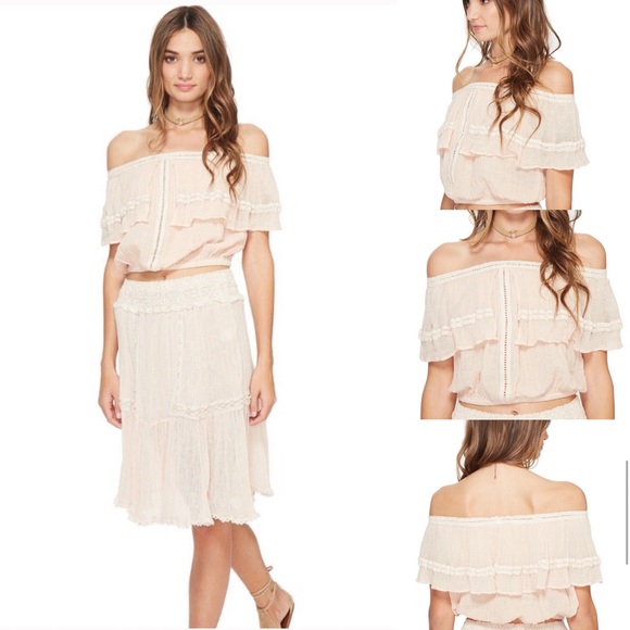 ✨HP✨ Jen’s Pirate Booty Flame Lily Crop Gauze Top - Picture 10 of 12